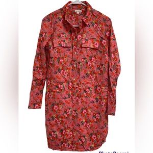 Gap, Floral Shirt Dress, Size Extra Small